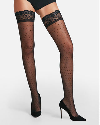 Chic Dot Sheer Thigh High